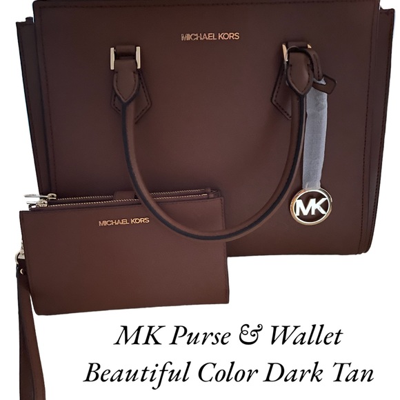 Michael Kors satchel Lg purse & Lg matching double zip...